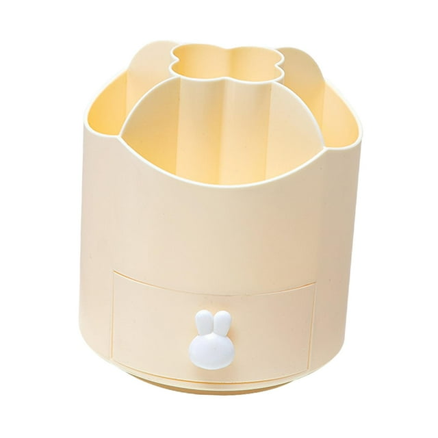 Portalápices con rotación de 360 grados shamjiam Organizador de brochas de maquillaje Amarillo