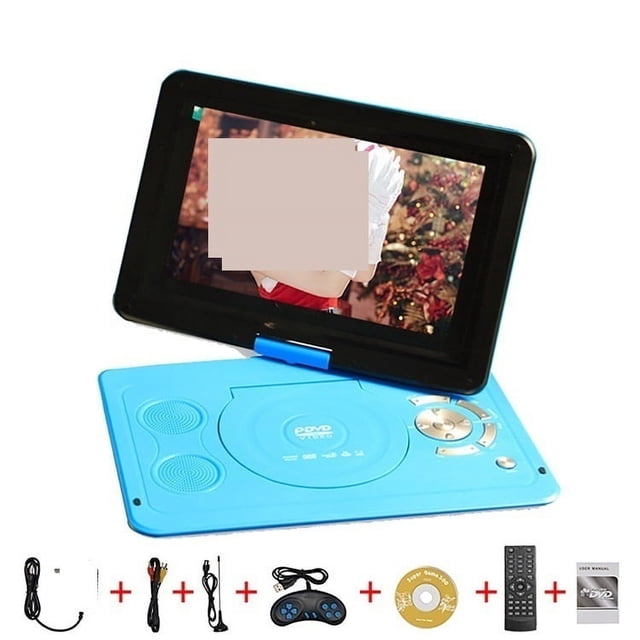 13 Inch HD Portable Rotating Screen Smart TV VCD DVD Player Mini TF Card USB Video Rechargeable Television ,Convenient Memory Playback