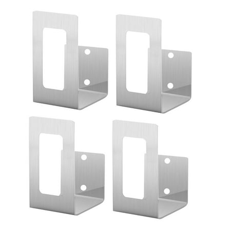 PBPBOX Wall Mounted Pot Lid Rack Stainless Steel 4Pcs Home Use