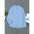 thumbnail image 4 of Blouses en Chiffon Col en V pour Femmes Manches Ballon Décontractées, 4 of 6