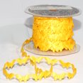 thumbnail image 2 of The Ribbon People Yellow Satin Butterfly Embossed Garland Craft Ribbon 0.5" x 40 Yards, 2 of 2