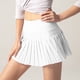 thumbnail image 4 of ¡Rebajas! Falda de tenis Prolriy para mujer, falda pantalón de cintura alta para correr, faldas plisadas deportivas con bolsillos, faldas tipo pantalón, faldas para mujer, blanco, XXL, 4 of 4