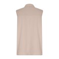 thumbnail image 5 of Women's Casual Collar V Neck Button Down Sleeveless Tunic Blouse Shirt Tank Top with Pockets Khaki, 5 of 9