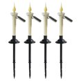 thumbnail image 2 of Lámpara solar de enchufe de tierra con velas - Paquetes de 4 luces solares LED para jardines, céspedes y caminos, 2 of 9