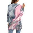 thumbnail image 3 of Dyegold Lightweight Cardigans For Women Fall Fashion 3/4 Sleeves Thin Jackets Casual Open Front High Low Hem Kimono Cardigan, 3 of 5