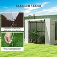 thumbnail image 3 of Walk-in Portable Greenhouse Small Greenhouse for Outdoors with UV-resistant PE Cover, 6.6' x 2.5' x 5.6' White, 3 of 12