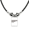 thumbnail image 1 of lema una vez se pierde la vida es en vano collar a mano colgante de cuerda de cuero Unbranded M, 1 of 3