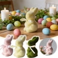 thumbnail image 2 of Easter Bunny Decor Set (1-3PC), Flocked Rabbit Figurines with Moss Texture & Bowties, Cute Furry Statues for Outdoor Garden Party, Table Centerpieces, and Spring Holiday Home Decoration, 2 of 9