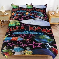 Killer Klowns from Outer Space Kids 3 Piece Bedding Set, Super Soft Printed Comforter Cover Sets with 1 Duvet Cover and 2 Pillowcase, Bedroom Decor Gifts for Boys Girls Teens Adult 86"x70"