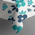 thumbnail image 4 of 60x60 Inch Waterproof Square Tablecloth, Thickened Polyester Table Cover for Dining & Parties, Floral Print, 4 of 6
