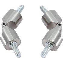 MERIVILLE Hinged Elbow Connector - Designed for Bay Window Curtain Rods or Corner Drapery Rods up to 3/4" Diameter, Satin Nickel Finish, 2 Pcs