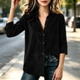 thumbnail image 4 of Smupbvky Corduroy Tops for Girl Collared Button up Shirts with Front Pocket Fall Long Sleeve Dressy Casual Blouses (7-8 Years, Black), 4 of 9