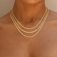 thumbnail image 2 of GOSFRY Layered Necklace for Women Dainty 14K Gold/Silver Plated Necklaces Trendy Herringbone Rope Chain Necklace Set Simple Stacked Choker Layering Jewelry Minimalist Gifts, 2 of 8