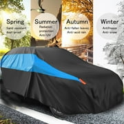 Universal Full Car Cover for SUV Waterproof All Weather UV Protection Snowproof Rain Sunproof Dust-proof Windproof, Size XXL, 209x79x75 inches