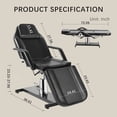 thumbnail image 3 of Hydraulic Tattoo Chair, Lash Bed for Eyelash Extensions,Multi-Purpose 3-Section Esthetician Bed Facial Chair,360 Swivel Adjustable Beauty Salon Spa Bed, 3 of 7