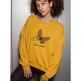 thumbnail image 2 of Butterflies W Leopard Print Sweatshirt Women -Image by Shutterstock, Female 3X-Large, 2 of 4