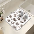 thumbnail image 7 of Ryvnso Retro Roses Flower Dish Drying Mat for Kitchen Countertop 16x18 Small Dish Pad Drainer Rack Dish Sink Mats, 7 of 7