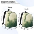 thumbnail image 4 of Balery Fog Forest Vintage Canvas Backpack for Men and Women - Large Capacity, Durable Travel Laptop Bag for School, Work, Hiking, and Outdoor Activities, 4 of 7