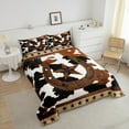 thumbnail image 4 of Erosebridal Tribal Texas Stars Bedding Sets Twin with Comforter, Rustic Cow Print Comforter Sets Twin Size, Brown Down Comforter, Lightweight Room Decor, 2 Pieces, 4 of 8