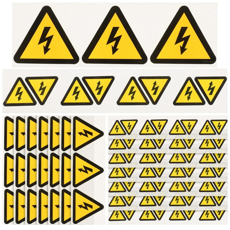 30pcs Warning Stickers Adhesive Labels Electrical Shocks Hazard Warning  Stickers