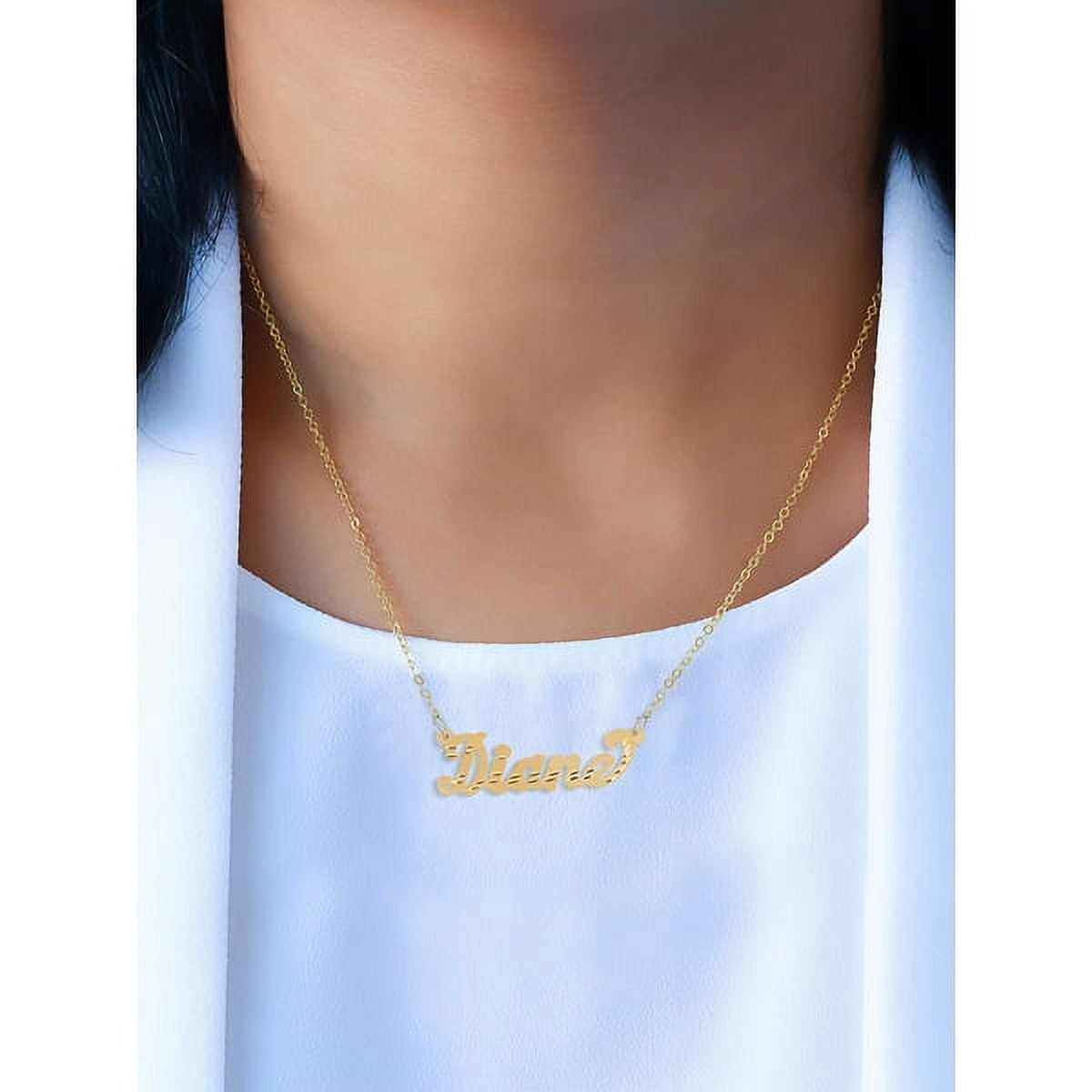 Personalized Name Necklace with Diamond Cut