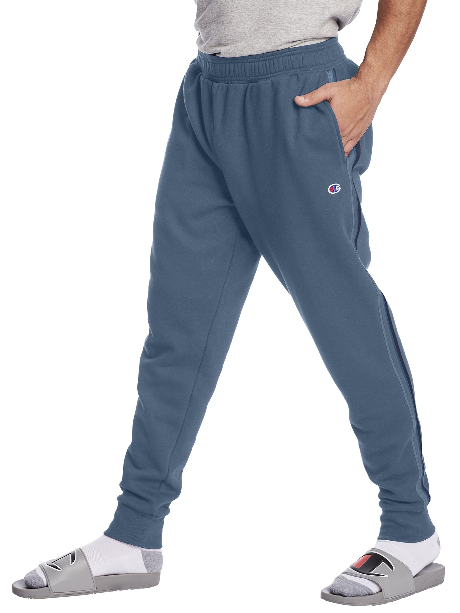 Champion Men's Fleece Jogger Sweatpants with Taping, up to Size 2XL - Walmart.com