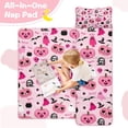 thumbnail image 4 of Halloween Pink Spooky Hearts and Ghosts Toddler Nap Mats for Kids Preschool,60"x20" Sleeping Mat Bag or Kids,Toddler Sleeping Bag,Toddler Nap Mat or Daycare, 4 of 6