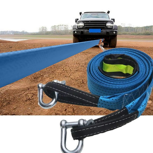 EGNMCR Car Trailer Rope Off Road Vehicle Trailer With Car Accessories Towing Rope Car Trailer Rope 5 Meter Luminous U Shaped Hook Trailer rope