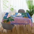 thumbnail image 3 of Yayeee Tablecloths 54" x 54" Rectangle Wrinkle Resistant Party Table Cover, Purple Window, 3 of 8