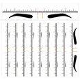 thumbnail image 1 of 10Pcs Eyebrow Ruler Stencil Multi Color Tattooing Assistance Beauty Salon Use, 1 of 9