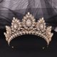 thumbnail image 3 of Zhuge Tiara de boda para novia, diadema de princesa, corona nupcial, joyería para el cabello con diamantes de imitación de cristal, decoración para novia, cumpleaños, graduación, boda (blanco), 3 of 4
