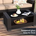 thumbnail image 5 of SHGJ&SOFT 7 Piece Patio Furniture Set, Wicker Outdoor Sectional Sofa with Washable Cushion Covers and Tempered Glass Table, Rattan Conversation Set for Poolside, 5 of 10