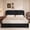Black, variant on Boucle Queen Size Bed Frame with Adjustable Headboard, Upholstered Cloud Platform Bed Frame with Wood Slats, Noise-Free Queen Bed, No Box Spring Required, Easy Assembly, Brown