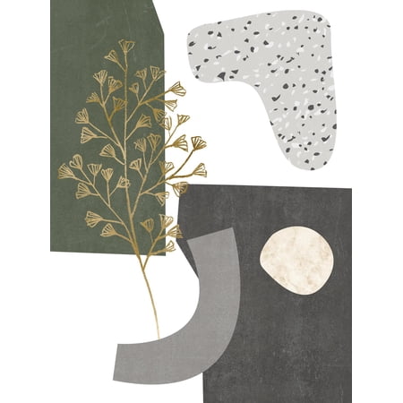 Art.com Gold Ginkgo II Art Print by Melissa Wang, 12" x 16"