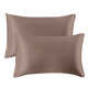 thumbnail image 3 of Funda de almohada Funda de almohada transpirable Funda de cojín para la cabeza de tela Funda de almohada de color sólido para cama, Marrón Eigraketly HA003270-05, 3 of 7