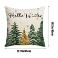 thumbnail image 4 of Wzzjkit Christmas Pillow Covers Decoration, 18x18in Christmas Green Printed Winter Throw Pillows Cushion Case Couch Decor for Christmas Home Outdoor Decorations, Christmas Pillow Cases, 4 of 7