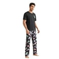 thumbnail image 3 of Men's short-sleeved long pants casual comfortable home wear set that can be worn outside, 3 of 4