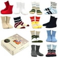 thumbnail image 1 of TeeHee Kids Boys Cotton Basic Crew Socks 12 Pair Pack (12-18 Months, Sold & Ruggy Stripe), 1 of 11