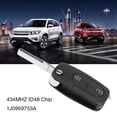 thumbnail image 3 of 1J0959753A Llave de control remoto de coche de 2 botones 434 Mhz ID48 Transmisor de chip para Passat Golf MK4, 3 of 8