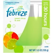 Febreze Sweet Citrus & Zest Candle, 5.5 oz