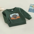 thumbnail image 3 of Chemise Garçons Filles Manches Longues Col Ample Hauts Imprimé Taureau Pull Fête Décontracté Hauts, 3 of 9