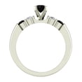 thumbnail image 3 of 3/4 ct tw Black & White Diamond Engagement Ring With Shoulder 14K White Gold, 3 of 5