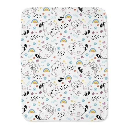 Kawaii Kittens And Rainbows Blanket -Image by Shutterstock,