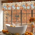 thumbnail image 6 of Fall Valances Curtain Harvest Pumpkin Thanksgiving Kitchen Curtains Sunflower Autumn Leaves Window Valance Topper Curtain Window Treatment for Living Room Bedroom, 1 Paneln 54x18 Inch, 6 of 6