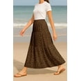 thumbnail image 2 of Moomaya Womens Rayon Maxi Skirt with Pockets | Flowy Tiered Boho Skirt | Elastic Waist Resort Wear | Summer & Travel Outfit, 2 of 7