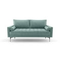thumbnail image 3 of Pemberly Row 70" Upholstered Modern Velvet Sofa in Turquoise, 3 of 5