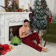 thumbnail image 5 of Vulcanodon Mens Fleece Pajama Pants, Ultra Soft Plaid Lounge Pants with Pockets Button Fly Sleep Bottoms(BUFFALO PLAID-RED, XL), 5 of 5