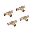 thumbnail image 1 of Accesorio de tubería del conector en T del tubo del fusible del ensamblador camiseto de latón dorado 4x 19 mm Soledad Adaptador de púas de latón, 1 of 8