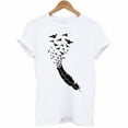 thumbnail image 3 of Leesechin Womens Clothes Tops Summer Fashion Short Sleeve T-Shirt Feather Print Casual Top Tee Blouse under $10, 3 of 3
