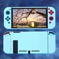 thumbnail image 2 of OLDZHU Pink Dockable Protective Case Cover Compatible with Nintendo Switch Joy-Con Controllers,with Glass Screen Protector and 4 Thumb Grips,Shock-Absorption and Anti-Scratch, Blue, Protection, 2 of 5